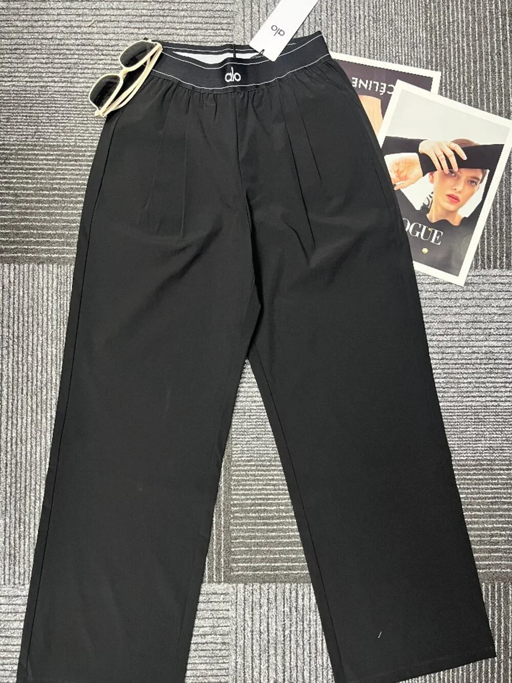 🔭Alo Yoga Black Wide-Leg Pants 🍙Hot Selling Casual Sports